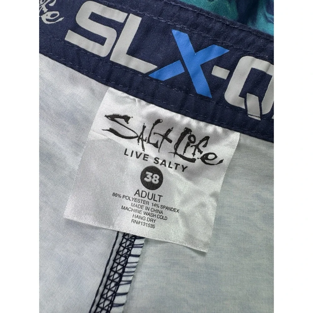 Salt Life SLX-QD Vapor Stretch Board Shorts Mens 38x9.5 Graphic Water Beach Swim